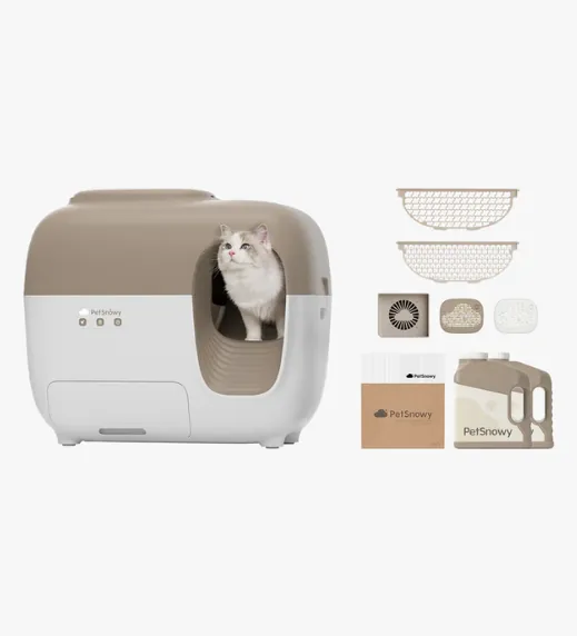 SNOW plus Litter Box Premium Set with Clumping Clay 
